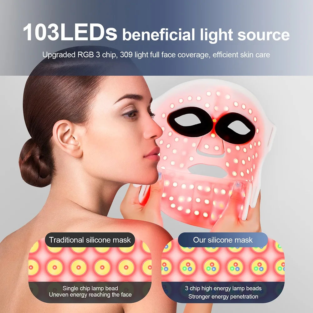 LED Light Therapy Face Mask + Free Neck Mask